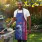 Custom Afro-Haiti Football Apron 2026 Grenadye Alaso Blue Version - African Pride
