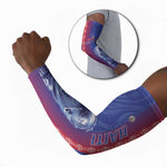 Custom Afro-Haiti Football Arm Sleeves 2026 Grenadye Alaso Blue Version - African Pride