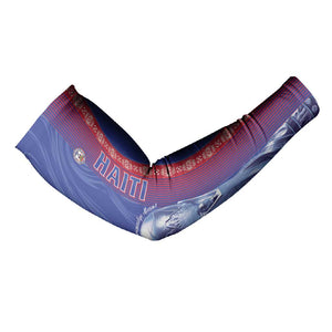 Custom Afro-Haiti Football Arm Sleeves 2026 Grenadye Alaso Blue Version - African Pride