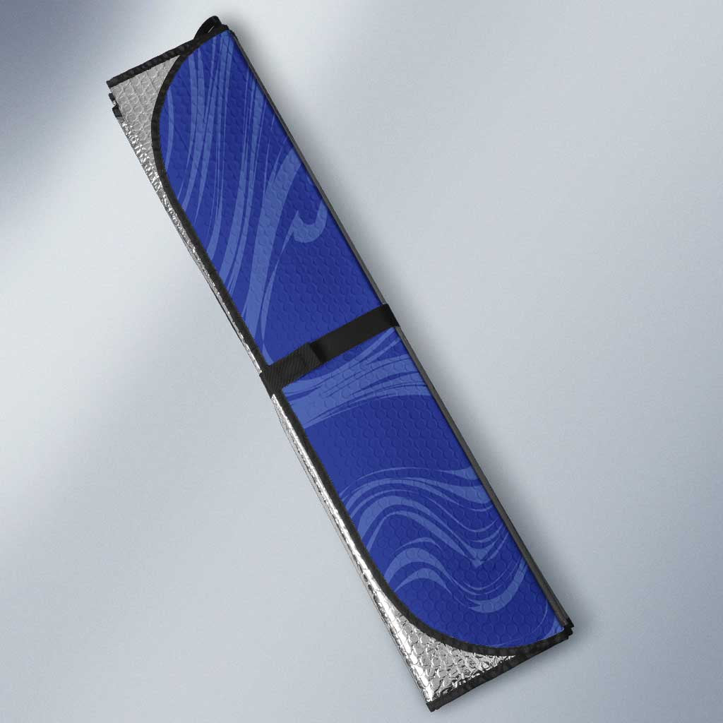 Custom Afro-Haiti Football Auto Sun Shade 2026 Grenadye Alaso Blue Version - African Pride