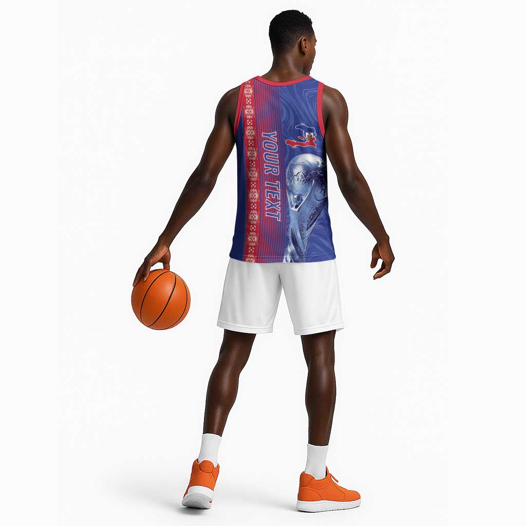 Custom Afro-Haiti Football Basketball Jersey 2026 Grenadye Alaso Blue Version - African Pride
