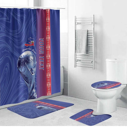 Custom Afro-Haiti Football Bathroom Set 2026 Grenadye Alaso Blue Version - African Pride
