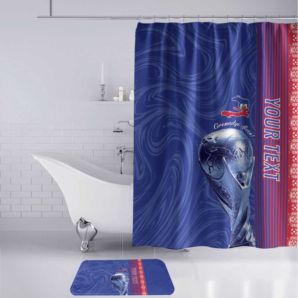 Custom Afro-Haiti Football Bathroom Set 2026 Grenadye Alaso Blue Version - African Pride