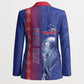 Custom Afro-Haiti Football Blazer 2026 Grenadye Alaso Blue Version - African Pride