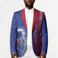 Custom Afro-Haiti Football Blazer 2026 Grenadye Alaso Blue Version - African Pride
