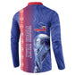Custom Afro-Haiti Football Button Sweatshirt 2026 Grenadye Alaso Blue Version