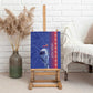Custom Afro-Haiti Football Canvas Wall Art 2026 Grenadye Alaso Blue Version - African Pride