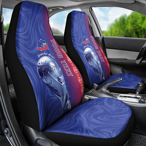 Custom Afro-Haiti Football Car Seat Cover 2026 Grenadye Alaso Blue Version - African Pride