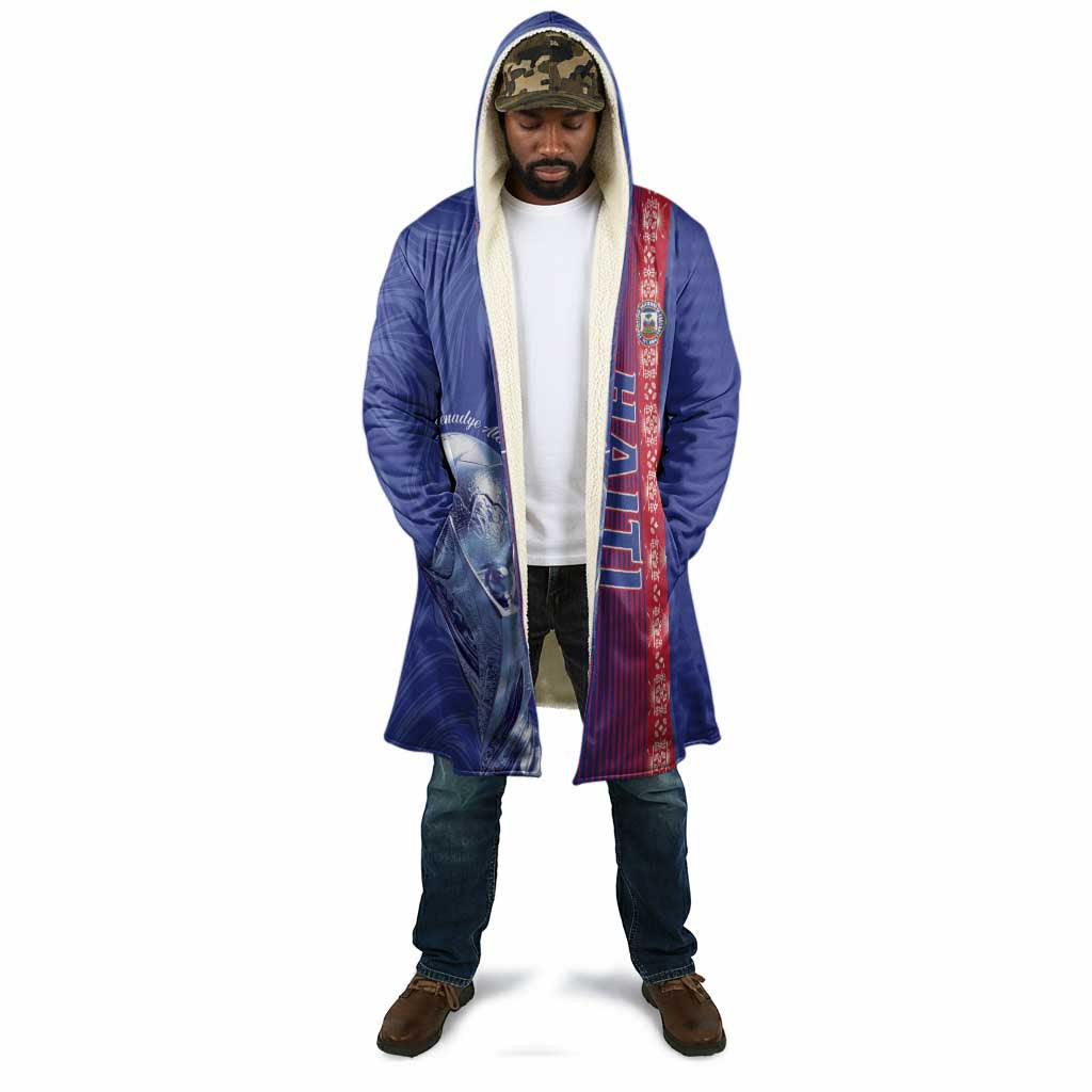 Custom Afro-Haiti Football Cloak 2026 Grenadye Alaso Blue Version - African Pride