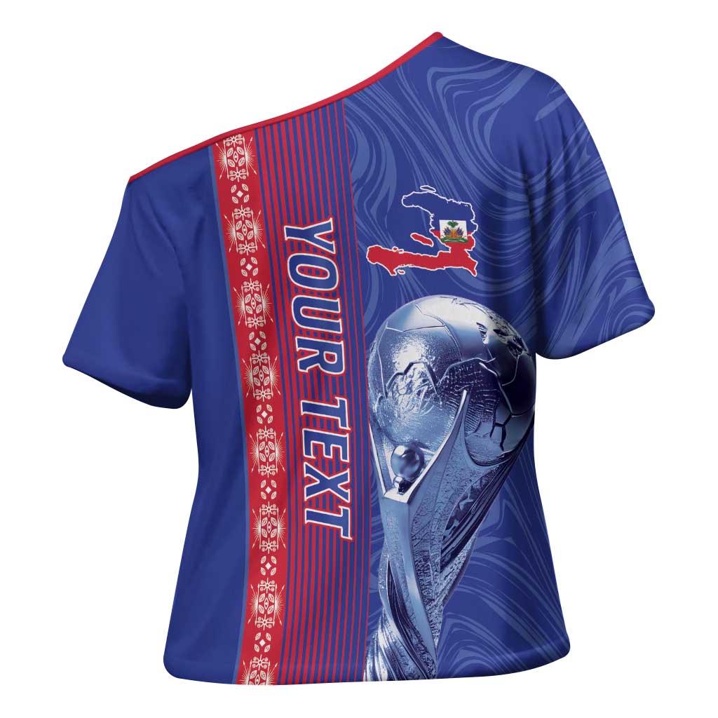 Custom Afro-Haiti Football Cross Shoulder Shirt 2026 Grenadye Alaso Blue Version - African Pride