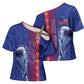 Custom Afro-Haiti Football Cross Shoulder Shirt 2026 Grenadye Alaso Blue Version - African Pride