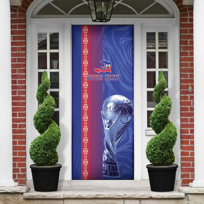 Custom Afro-Haiti Football Door Cover 2026 Grenadye Alaso Blue Version - African Pride