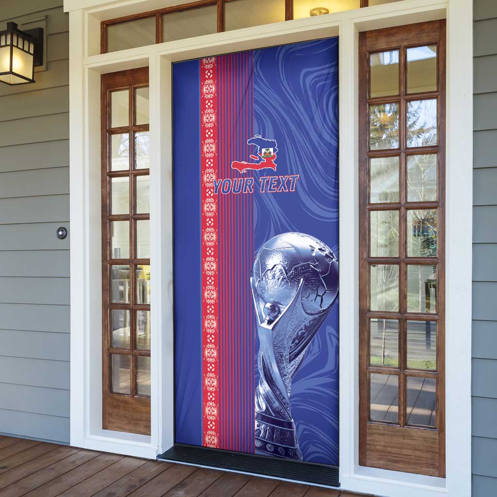 Custom Afro-Haiti Football Door Cover 2026 Grenadye Alaso Blue Version - African Pride