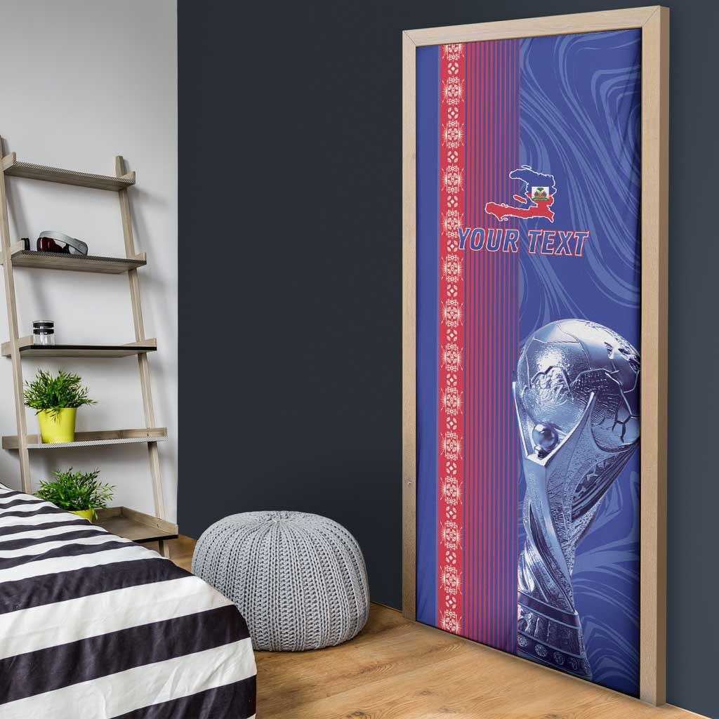 Custom Afro-Haiti Football Door Cover 2026 Grenadye Alaso Blue Version - African Pride