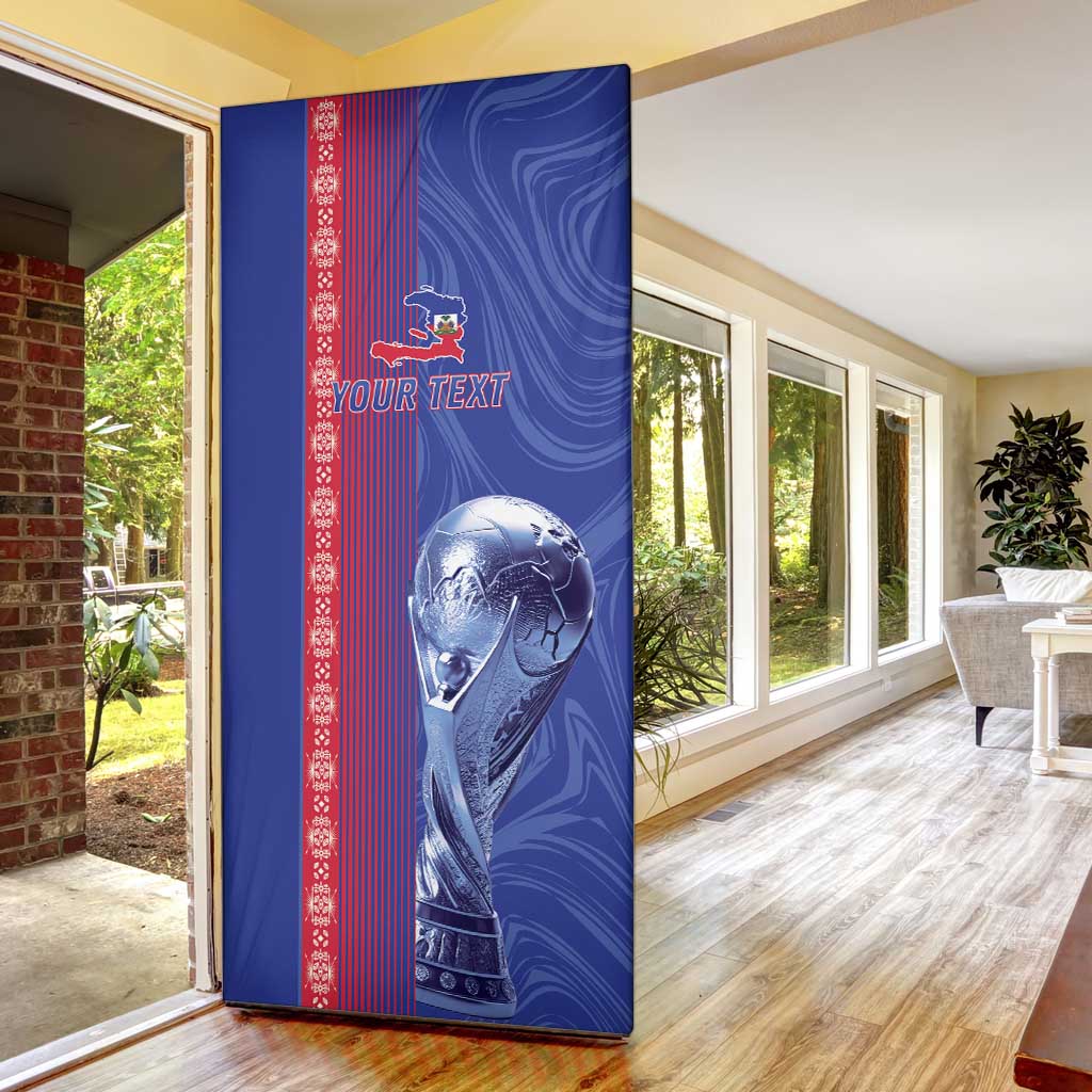 Custom Afro-Haiti Football Door Cover 2026 Grenadye Alaso Blue Version - African Pride
