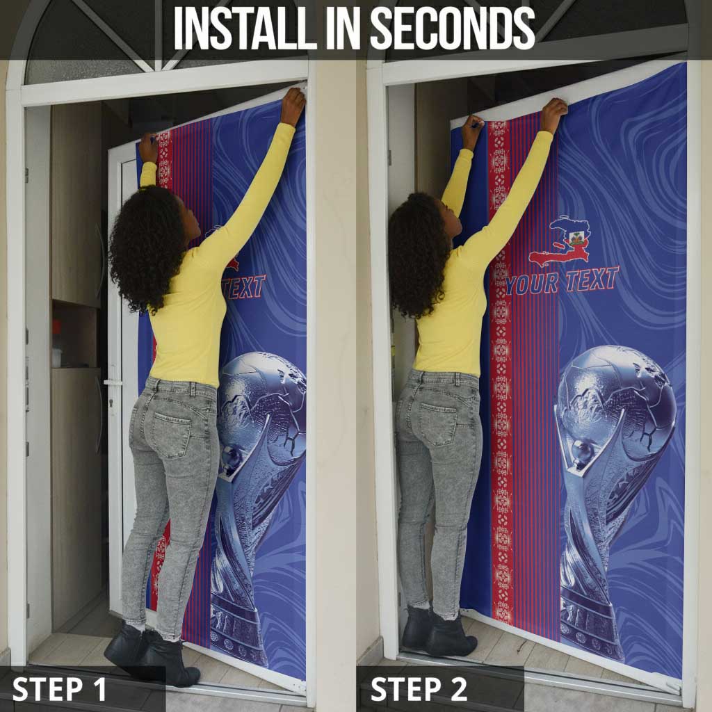 Custom Afro-Haiti Football Door Cover 2026 Grenadye Alaso Blue Version - African Pride