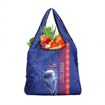 Custom Afro-Haiti Football Grocery Bag 2026 Grenadye Alaso Blue Version - African Pride