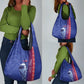 Custom Afro-Haiti Football Grocery Bag 2026 Grenadye Alaso Blue Version - African Pride