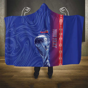 Custom Afro-Haiti Football Hooded Blanket 2026 Grenadye Alaso Blue Version - African Pride
