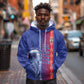Custom Afro-Haiti Football Hoodie 2026 Grenadye Alaso Blue Version - African Pride