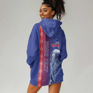Custom Afro-Haiti Football Hoodie Dress 2026 Grenadye Alaso Blue Version - African Pride