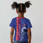 Custom Afro-Haiti Football Kid T shirt 2026 Grenadye Alaso Blue Version LT14
