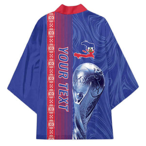 Custom Afro-Haiti Football Kimono 2026 Grenadye Alaso Blue Version - African Pride