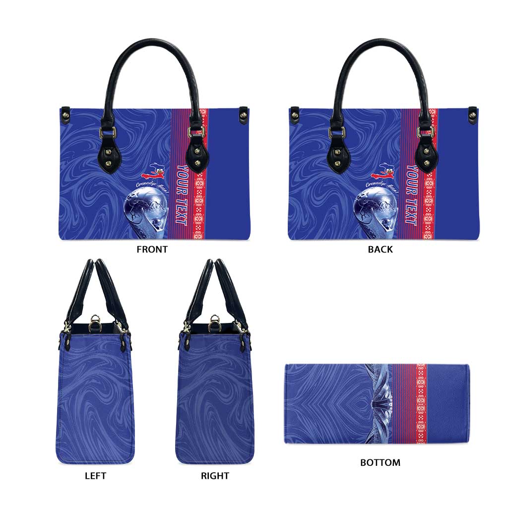Custom Afro-Haiti Football Leather Bag 2026 Grenadye Alaso Blue Version - African Pride
