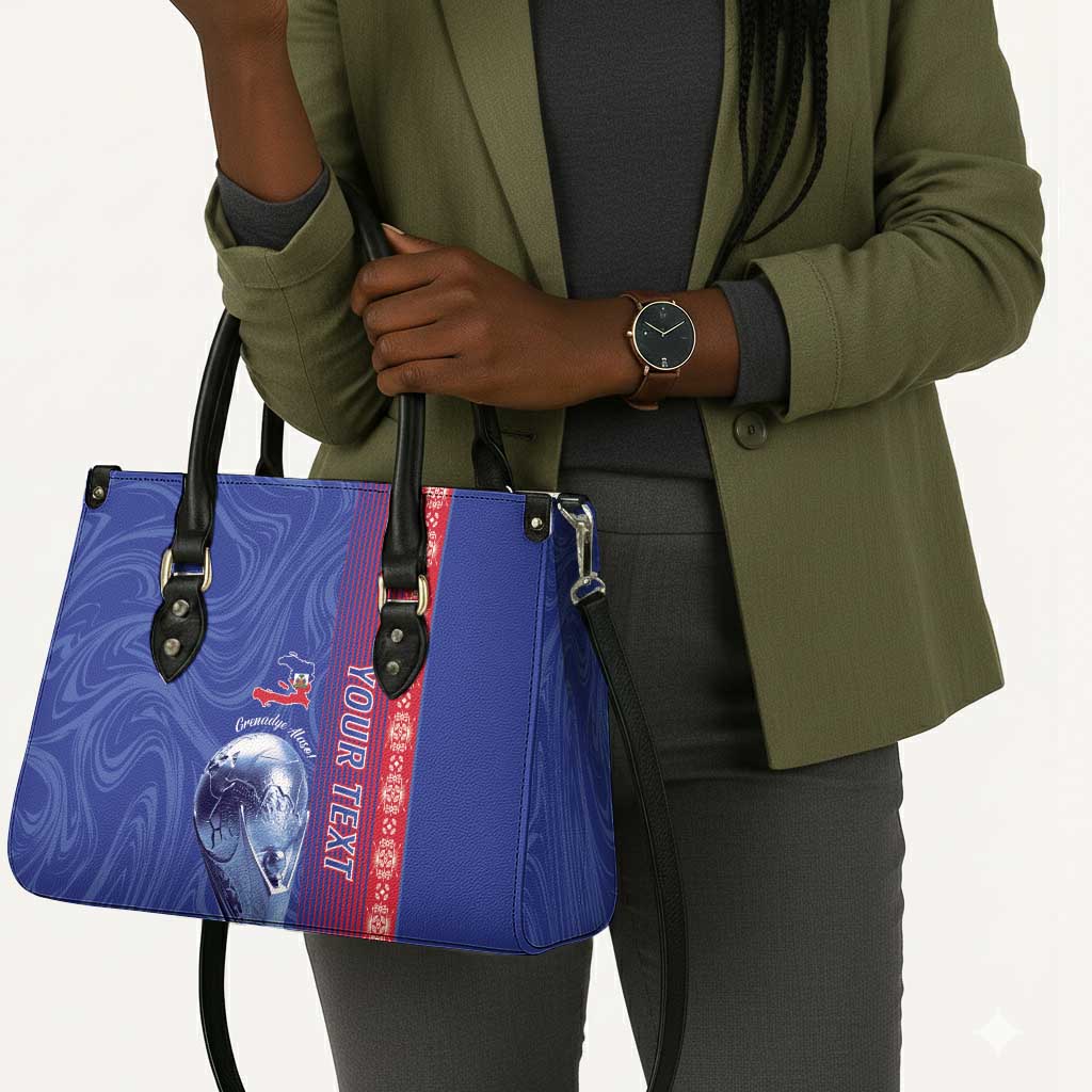 Custom Afro-Haiti Football Leather Bag 2026 Grenadye Alaso Blue Version - African Pride