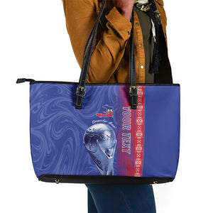 Custom Afro-Haiti Football Leather Tote Bag 2026 Grenadye Alaso Blue Version - African Pride