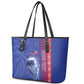 Custom Afro-Haiti Football Leather Tote Bag 2026 Grenadye Alaso Blue Version - African Pride