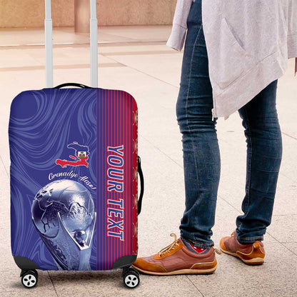 Custom Afro-Haiti Football Luggage Cover 2026 Grenadye Alaso Blue Version - African Pride