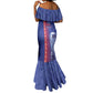 Custom Afro-Haiti Football Mermaid Dress 2026 Grenadye Alaso Blue Version - African Pride