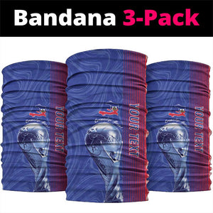 Custom Afro-Haiti Football Neck Gaiter 2026 Grenadye Alaso Blue Version - African Pride