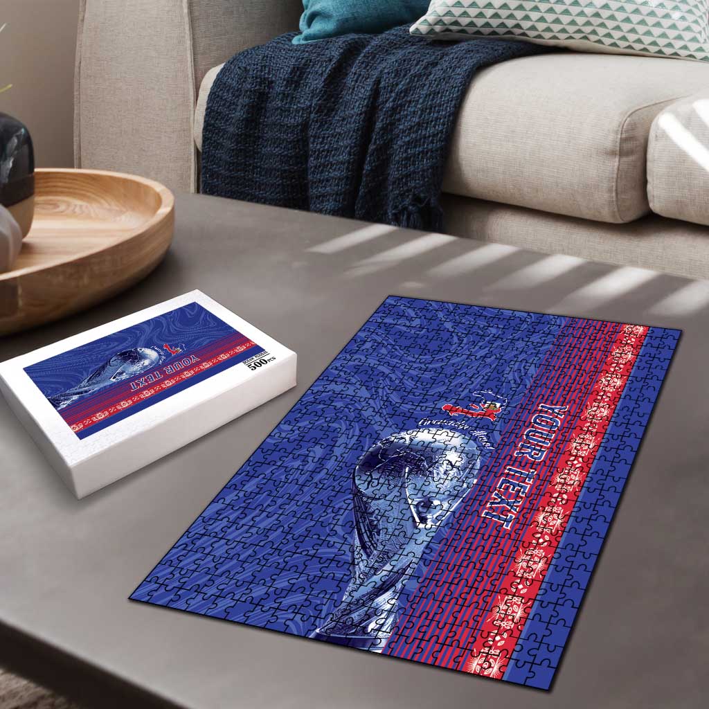 Custom Afro-Haiti Football Puzzle 2026 Grenadye Alaso Blue Version - African Pride