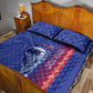 Custom Afro-Haiti Football Quilt Bed Set 2026 Grenadye Alaso Blue Version - African Pride