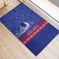 Custom Afro-Haiti Football Rubber Doormat 2026 Grenadye Alaso Blue Version - African Pride