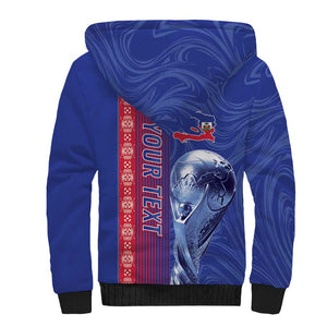 Custom Afro-Haiti Football Sherpa Hoodie 2026 Grenadye Alaso Blue Version - African Pride