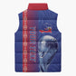 Custom Afro-Haiti Football Sleeveless Puffer Jacket 2026 Grenadye Alaso Blue Version - African Pride