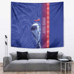 Custom Afro-Haiti Football Tapestry 2026 Grenadye Alaso Blue Version - African Pride