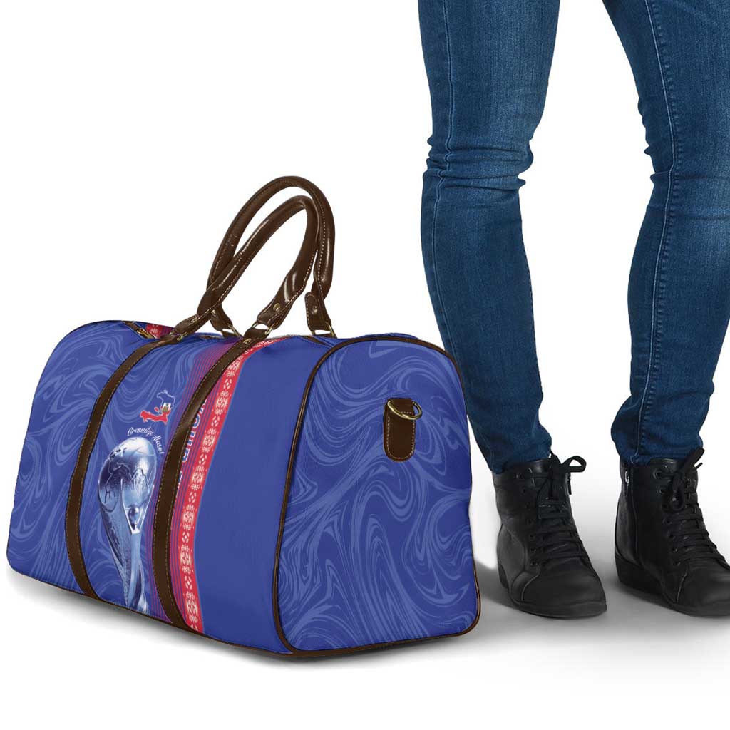 Custom Afro-Haiti Football Travel Bag 2026 Grenadye Alaso Blue Version - African Pride