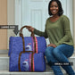 Custom Afro-Haiti Football Travel Bag 2026 Grenadye Alaso Blue Version - African Pride