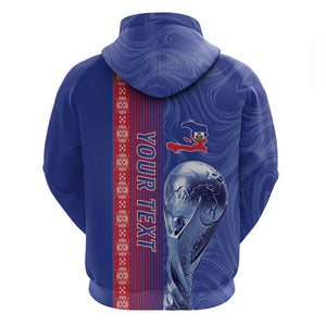 Custom Afro-Haiti Football Zip Hoodie 2026 Grenadye Alaso Blue Version - African Pride