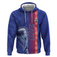 Custom Afro-Haiti Football Zip Hoodie 2026 Grenadye Alaso Blue Version - African Pride