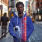 Custom Afro-Haiti Football Zip Hoodie 2026 Grenadye Alaso Blue Version - African Pride
