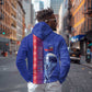 Custom Afro-Haiti Football Zip Hoodie 2026 Grenadye Alaso Blue Version - African Pride