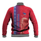 Custom Afro-Haiti Football Baseball Jacket 2026 Grenadye Alaso Red Version - African Pride