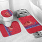 Custom Afro-Haiti Football Bathroom Set 2026 Grenadye Alaso Red Version - African Pride