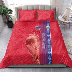 Custom Afro-Haiti Football Bedding Set 2026 Grenadye Alaso Red Version - African Pride