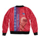 Custom Afro-Haiti Football Bomber Jacket 2026 Grenadye Alaso Red Version - African Pride